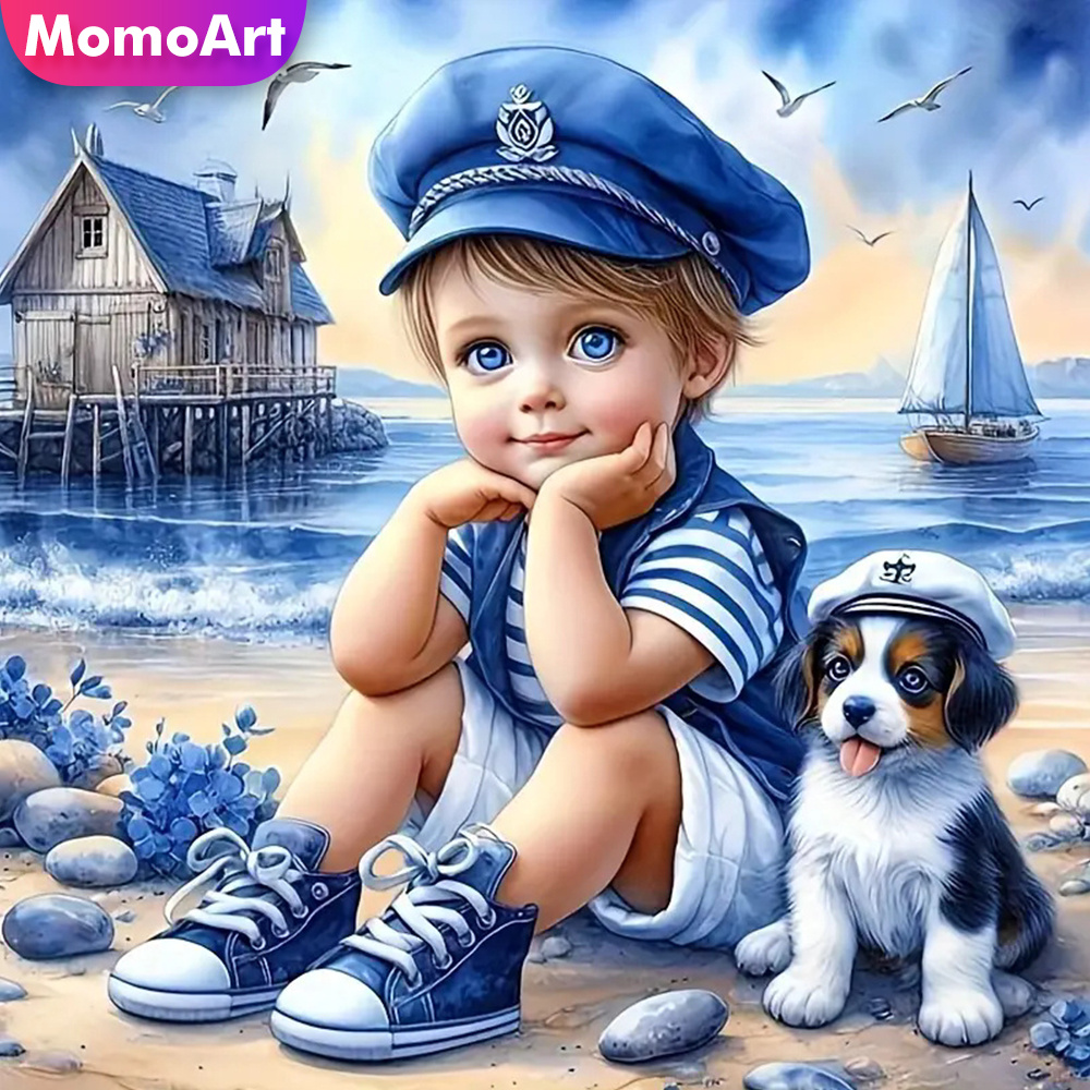 Home Improvement Kids - Momoart 전체 다이아몬드 페인팅 아이 소년