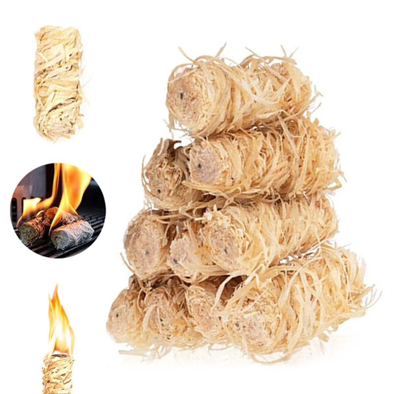 Wood Filler Stick - 30/60/100/120개입 천연 불쏘시개 왁스 나무 스틱,