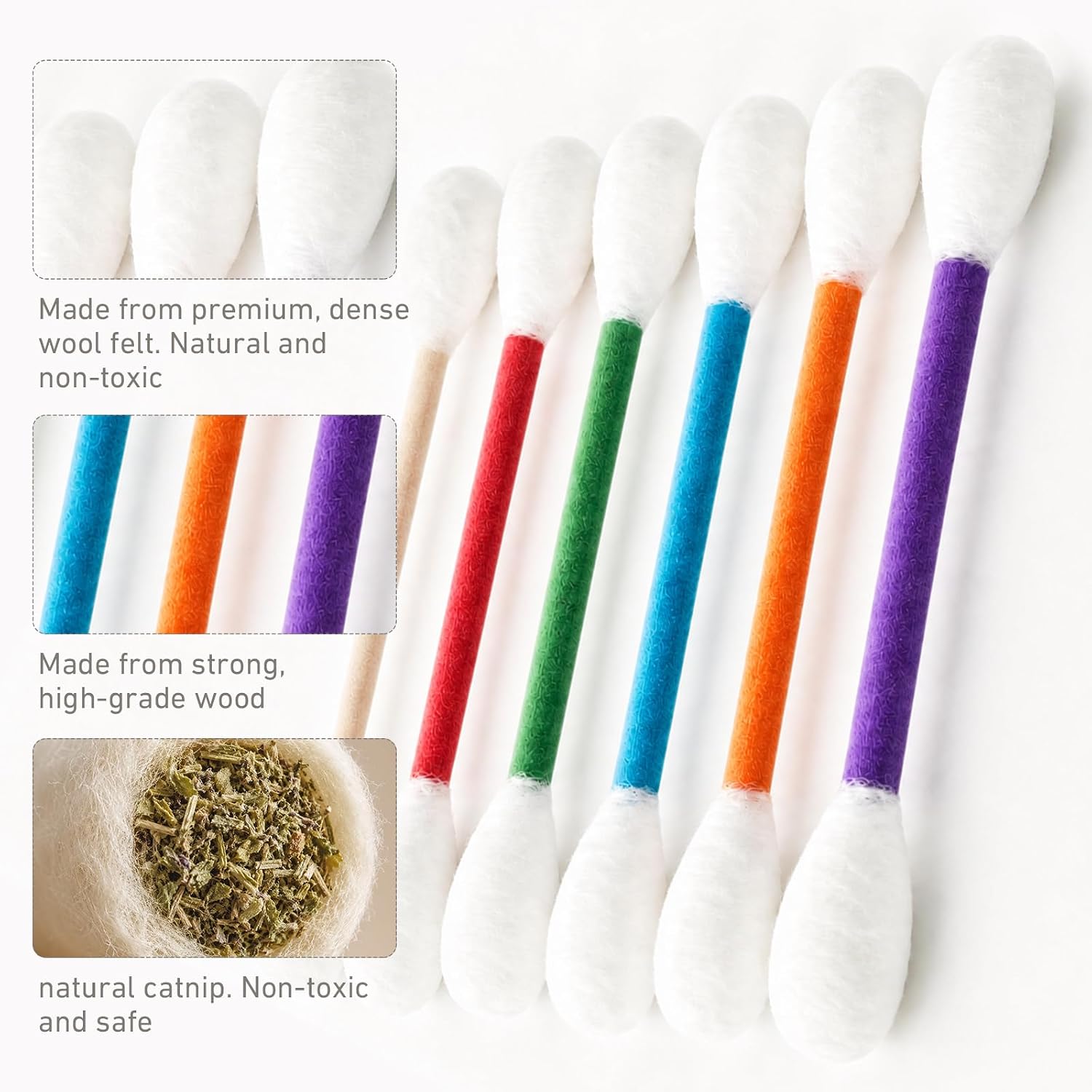 창의적인 고양이 민트 장난감, 대형 솜사탕 모양, 6개 - Wood Filler Stick 리뷰 및 가격